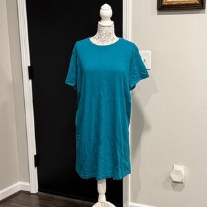 Time and Tru Turquoise T-shirt Dress